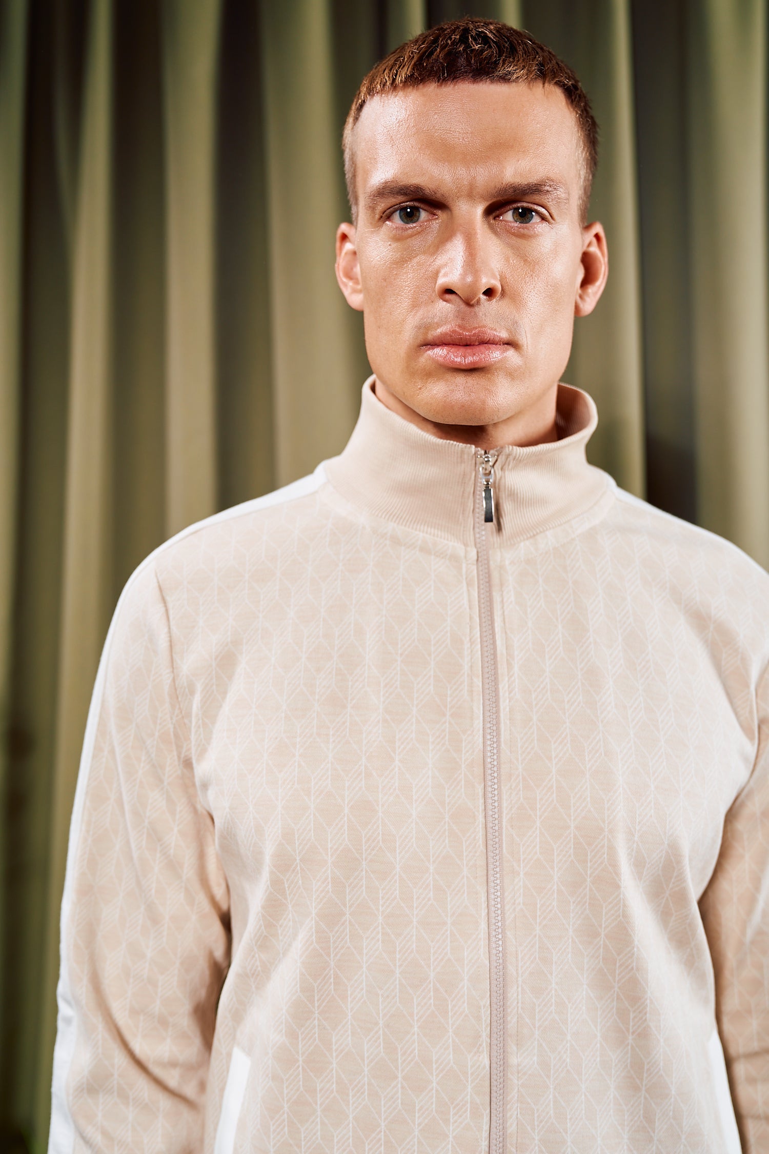 Geo Track Jacket - Freizeitjacke aus modernem Jacquard-Stoff