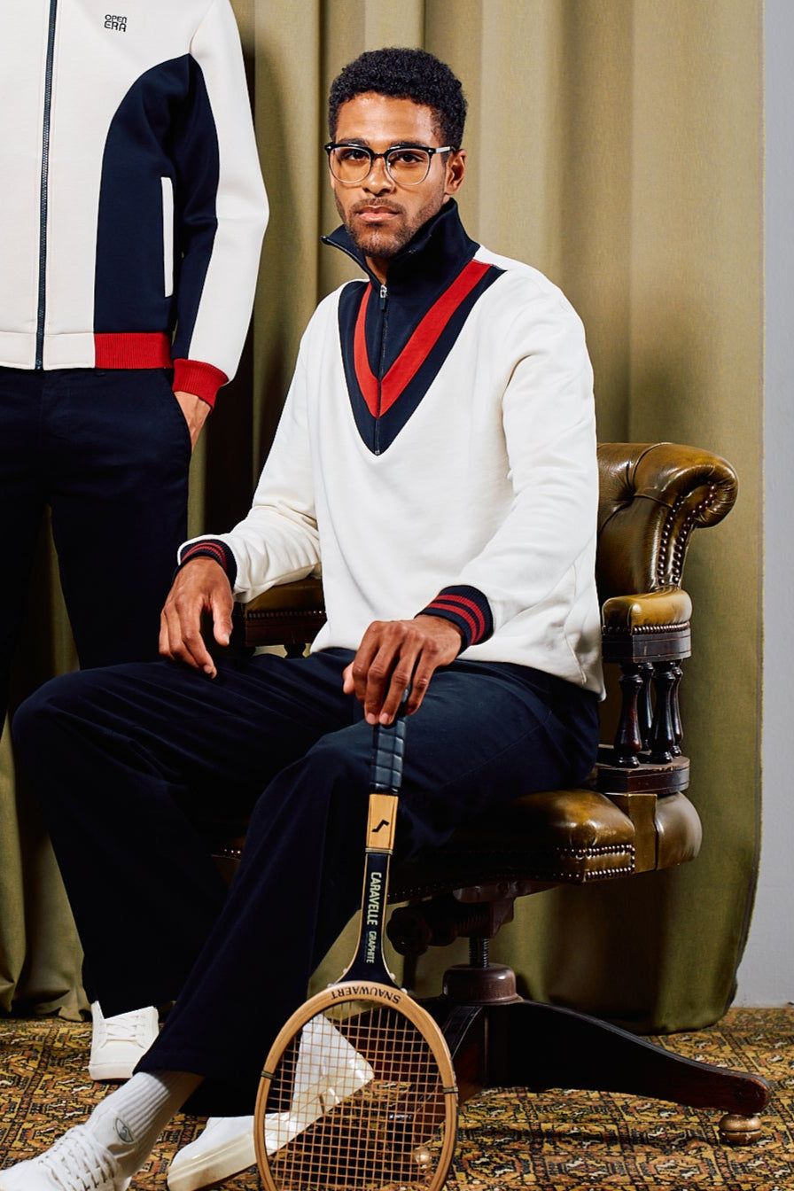 Zip Collar Sweater – Half Zip Sweater im Retrostyle