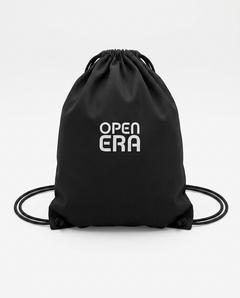 OPEN ERA Bag – schwarzer Turnbeutel aus Baumwolle mit Logo – Produktfoto 1