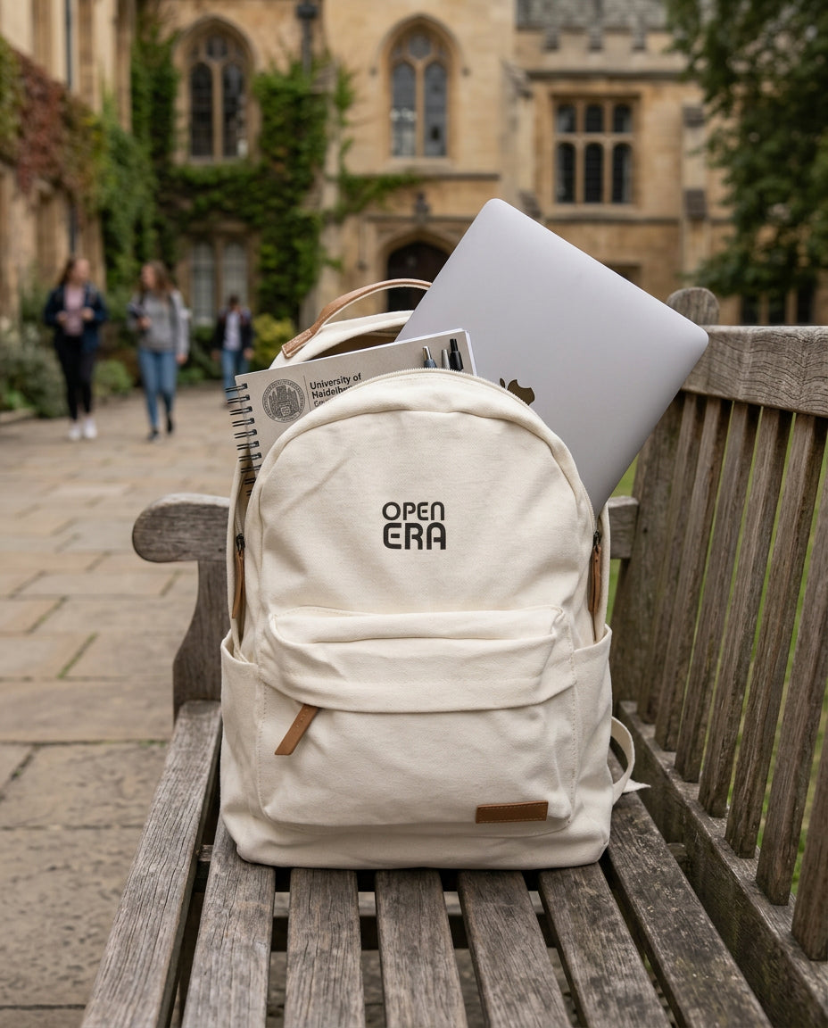 Open Era Backpack – Essential Daypack Zeitloser – Rucksack in Off White