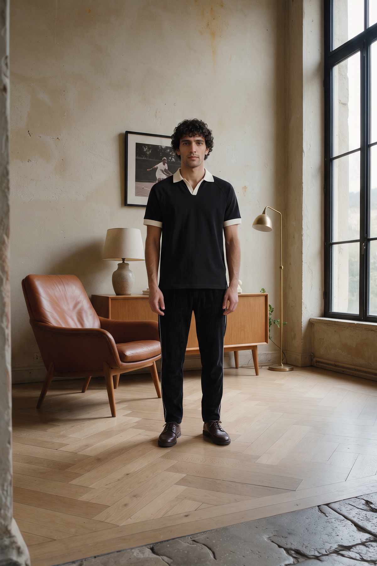 The Weekend Set von OPEN ERA: Cordhose und Raglan Polo als entspannter Wochenend-Look – Kampagnenbild Herbst-Edit 2026