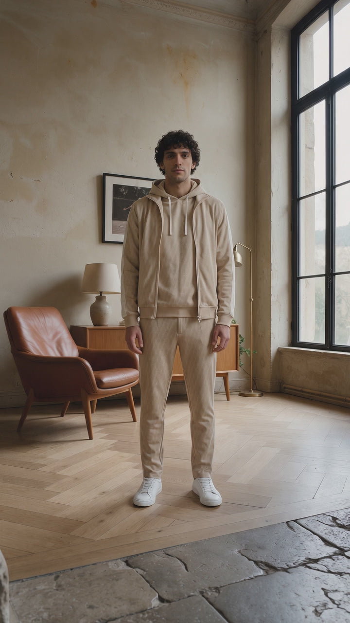 Video: The Geo Complete von OPEN ERA – Geo Track Jacket, Geo Track Pants und Geo Hoody aus Jacquard im Set