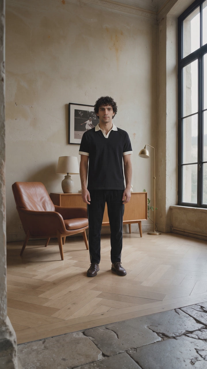 Video: The Weekend Set von OPEN ERA – Velvet-Corduroy Hose und Raglan Polo